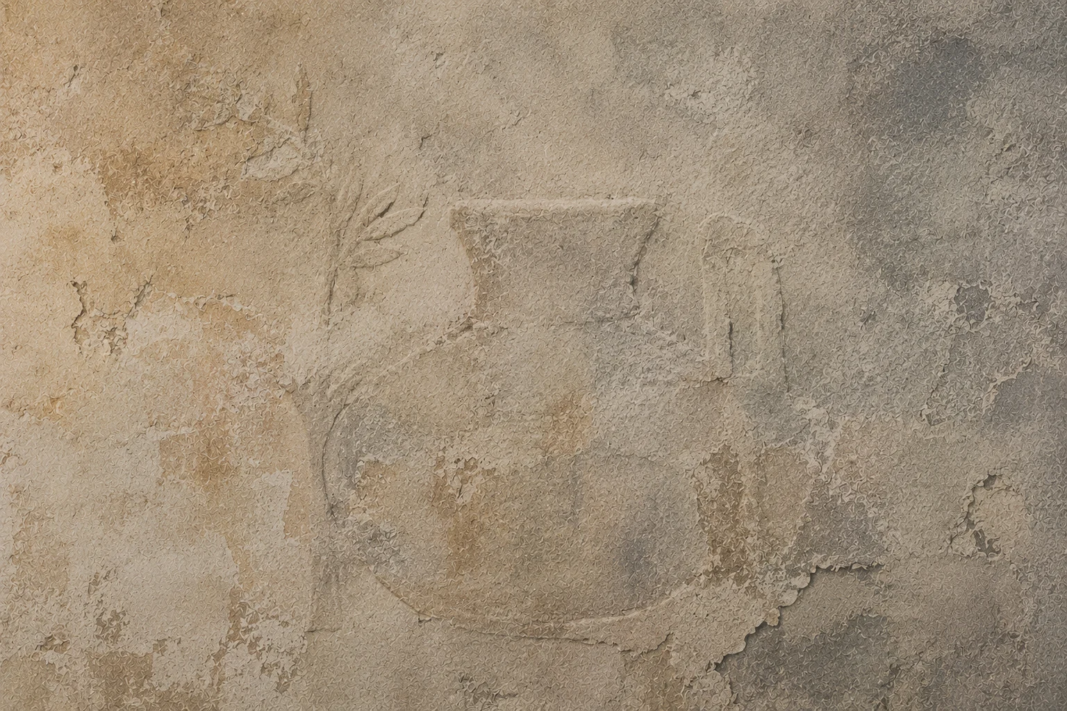 风墙旧痕,肌理地平线风格的空间挂画作品