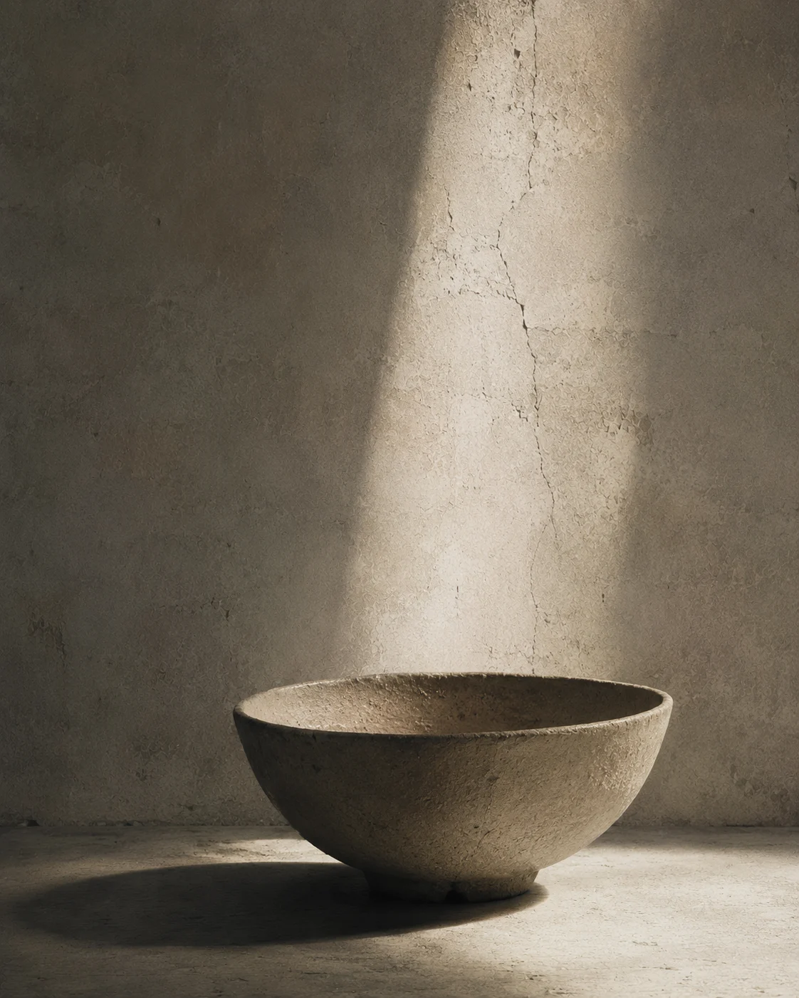 束光陶碗,侘寂静物风格的空间挂画作品