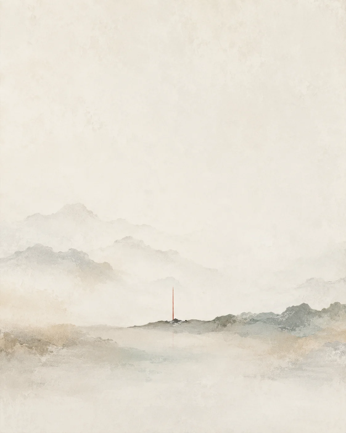 雾原之塔,肌理地平线风格的空间挂画作品